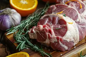 Porc aux saveurs d'ail et d'orange épicé au cumin