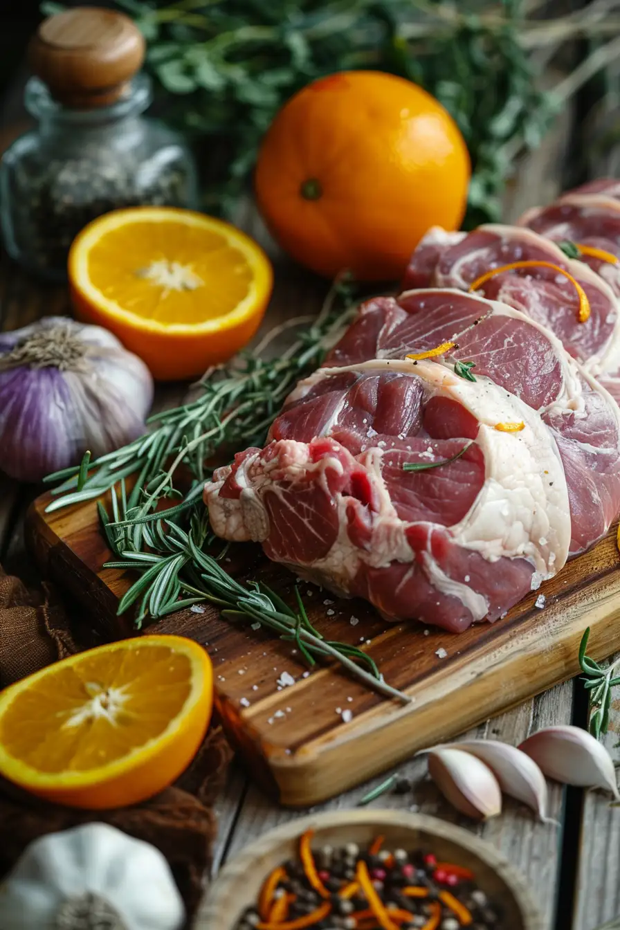 Porc aux saveurs d'ail et d'orange épicé au cumin