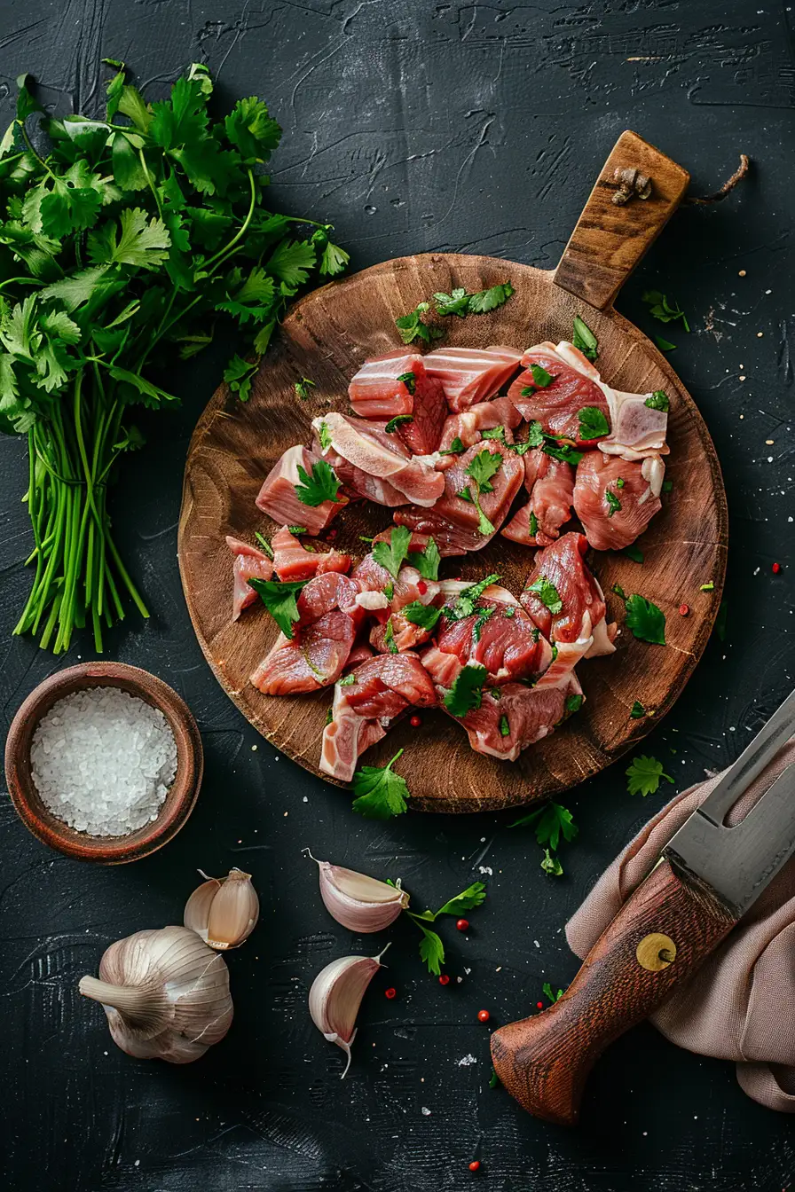 Porc épicé au yaourt et à la coriandre fraîche