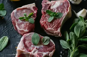 Agneau mariné au yaourt et citron, parfumé à l'ail et à l'origan