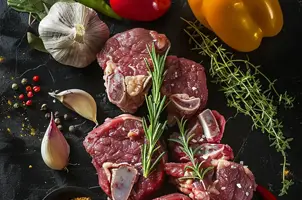 Agneau épicé au piment scotch bonnet et oignons rôtis