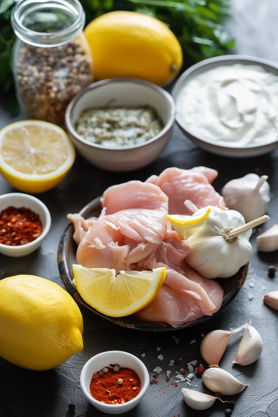Dinde marinée au yaourt et épices citronnées