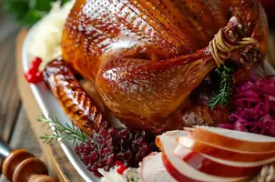 Dinde savoureuse à la choucroute et aux pommes épicées