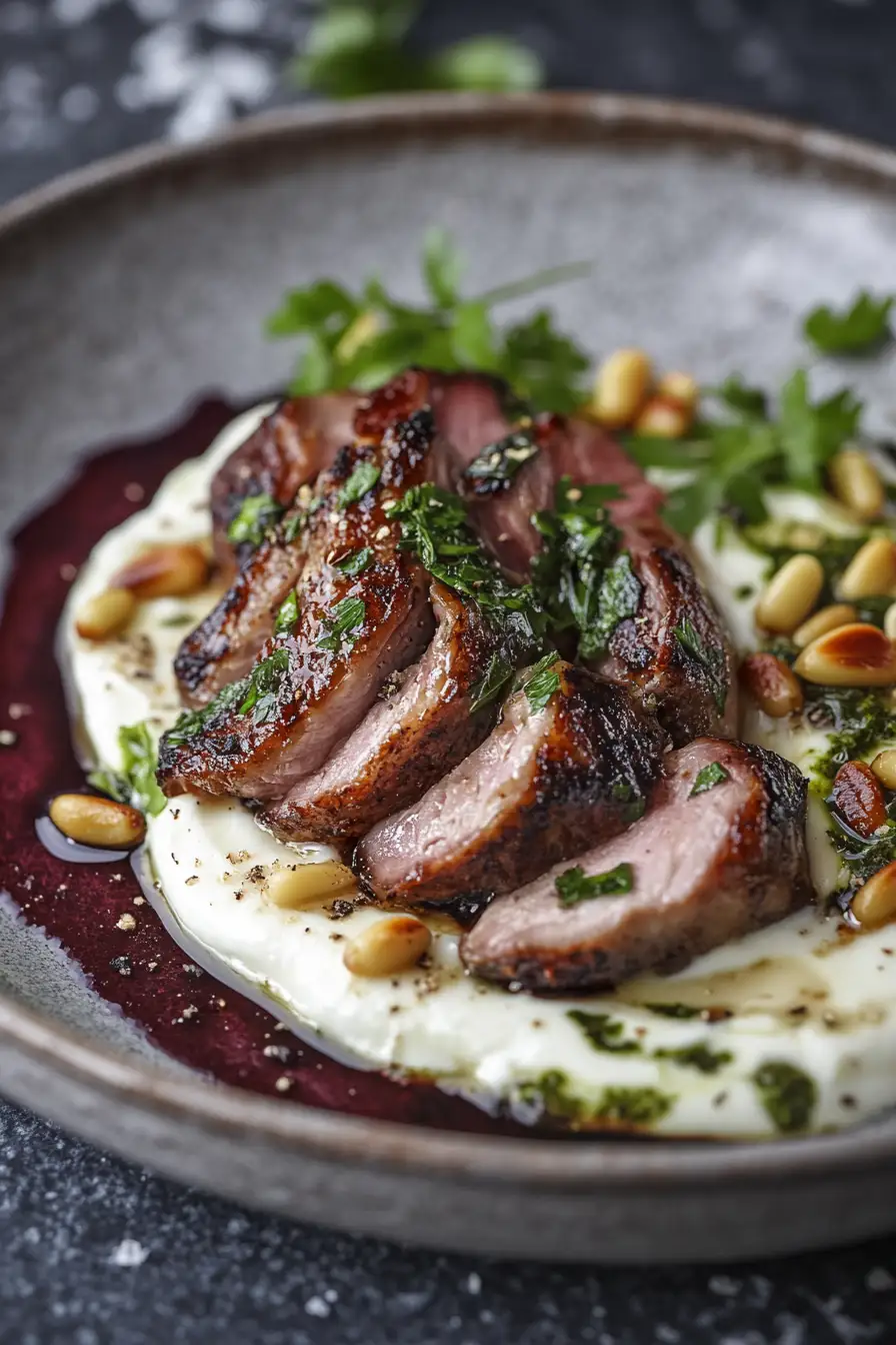 Canard aux saveurs orientales et yaourt crémeux