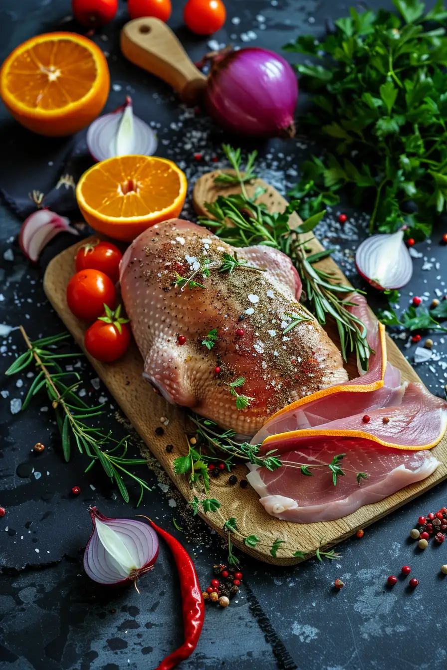 Canard aux épices mexicaines et à l'orange, un festin coloré