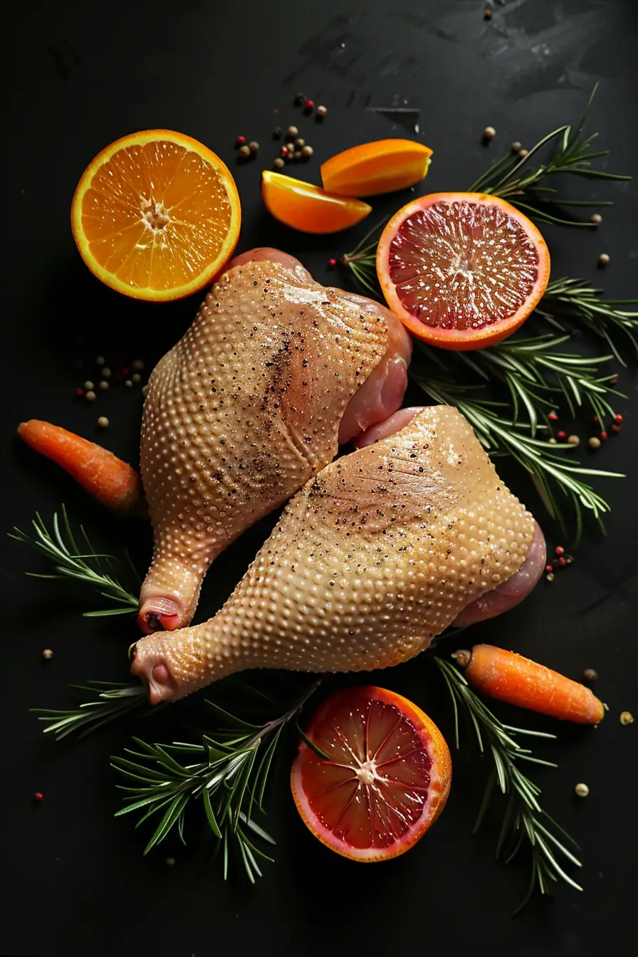 Canard aux saveurs d'orange et miel épicé au paprika et cumin