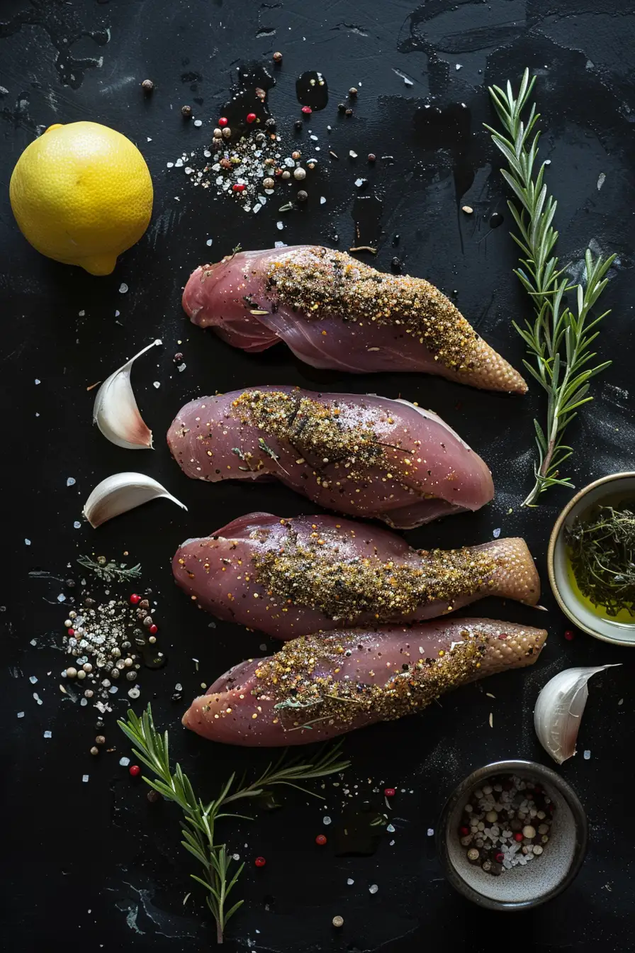 Canard au miel et zaatar, éclats de citron et d'ail