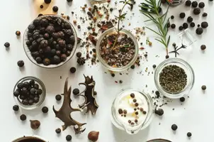 Cerf en crème onctueuse aux baies de genièvre et vodka