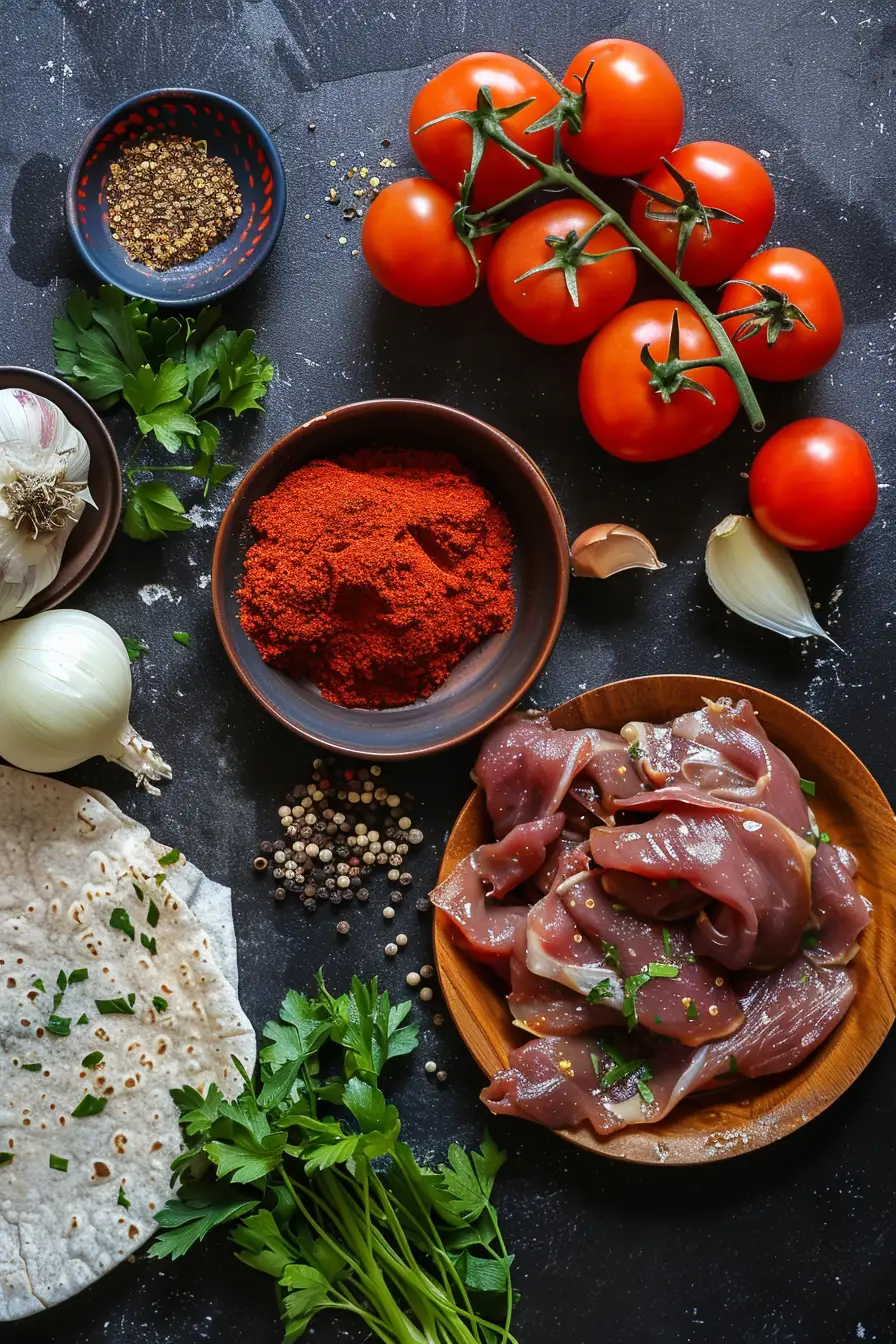 Cerf épicé à l'éthiopienne sur lit d'injera