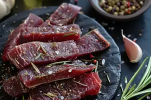 Délice de cerf aux épices biltong, ail et romarin