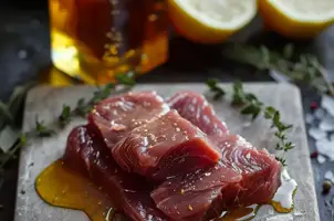 Délice de cerf au miel, cumin et citron confit à l'ail