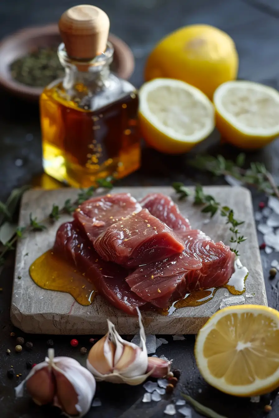 Délice de cerf au miel, cumin et citron confit à l'ail