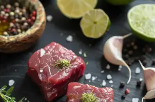 Délice de cerf au citron vert, piment habanero et thym