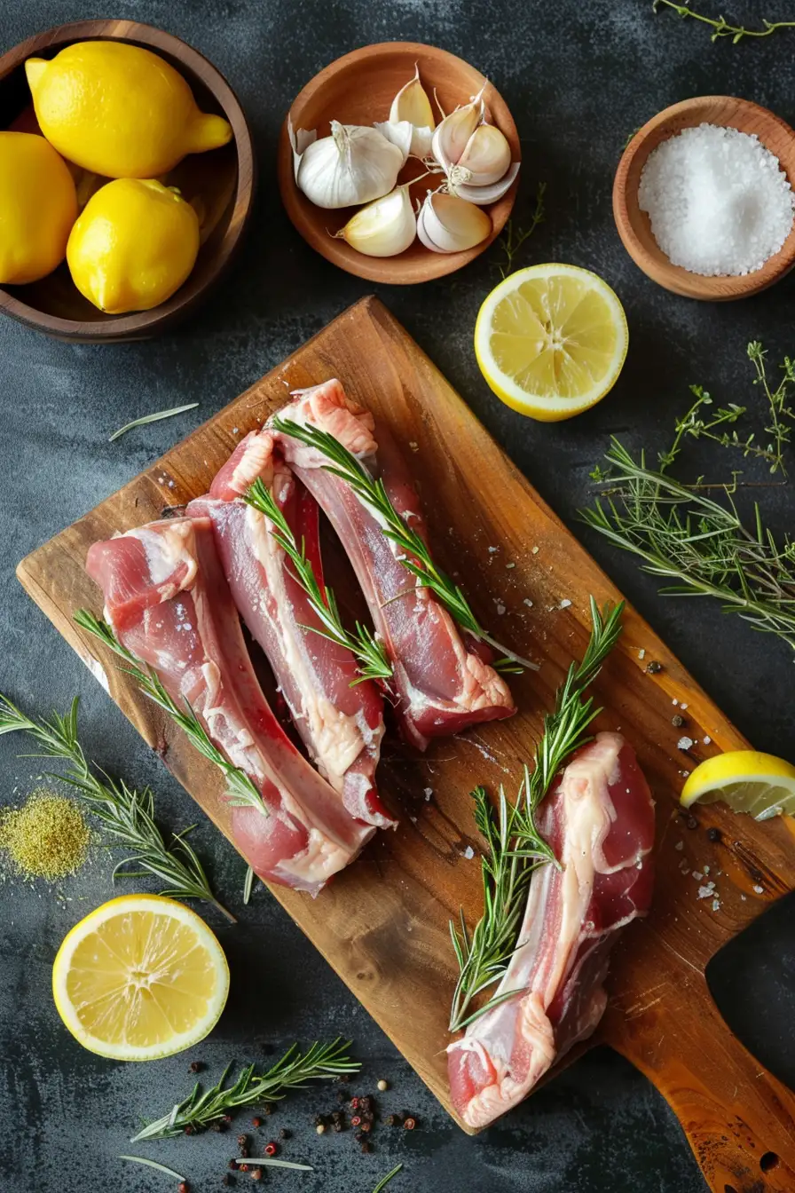 Lapin tendre au yaourt grec, ail et citron parfumé au cumin