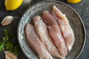 Poulet mariné au tahini et aux épices citronnées