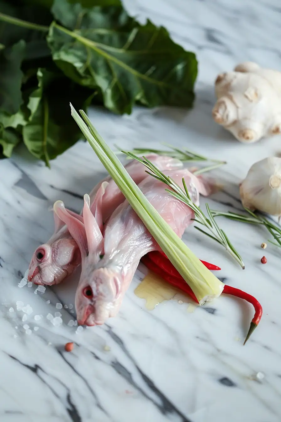 Lapin à la sauce soja, citronnelle et gingembre caramélisé au miel