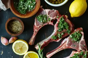Lapin au chimichurri, ail et citron à l'huile d'olive