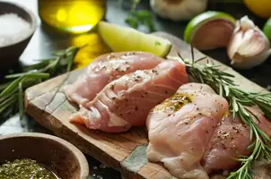 Lapin au citron vert et cumin, parfumé à l'ail et à l'huile d'olive