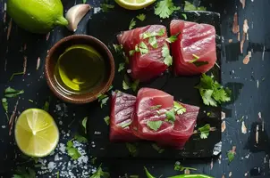 Délice de thon au citron vert et coriandre