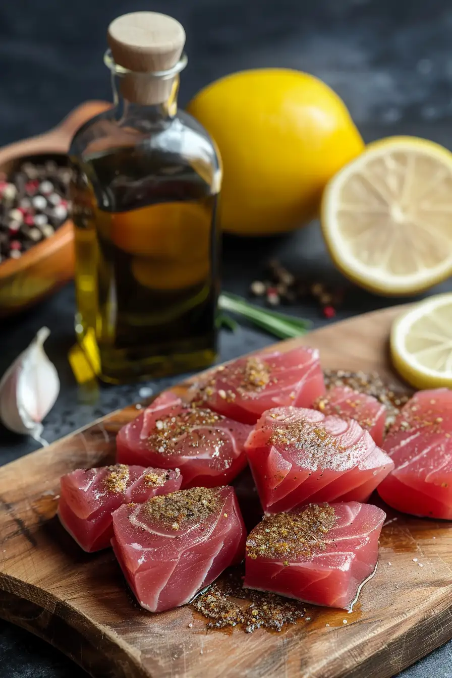 Délice de thon au citron et zaatar à l'huile d'olive et ail