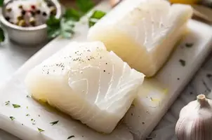 Délice de morue au citron et persillade à l'huile d'olive