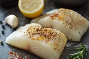 Morue épicée au peri-peri, citron et ail à l'huile d'olive
