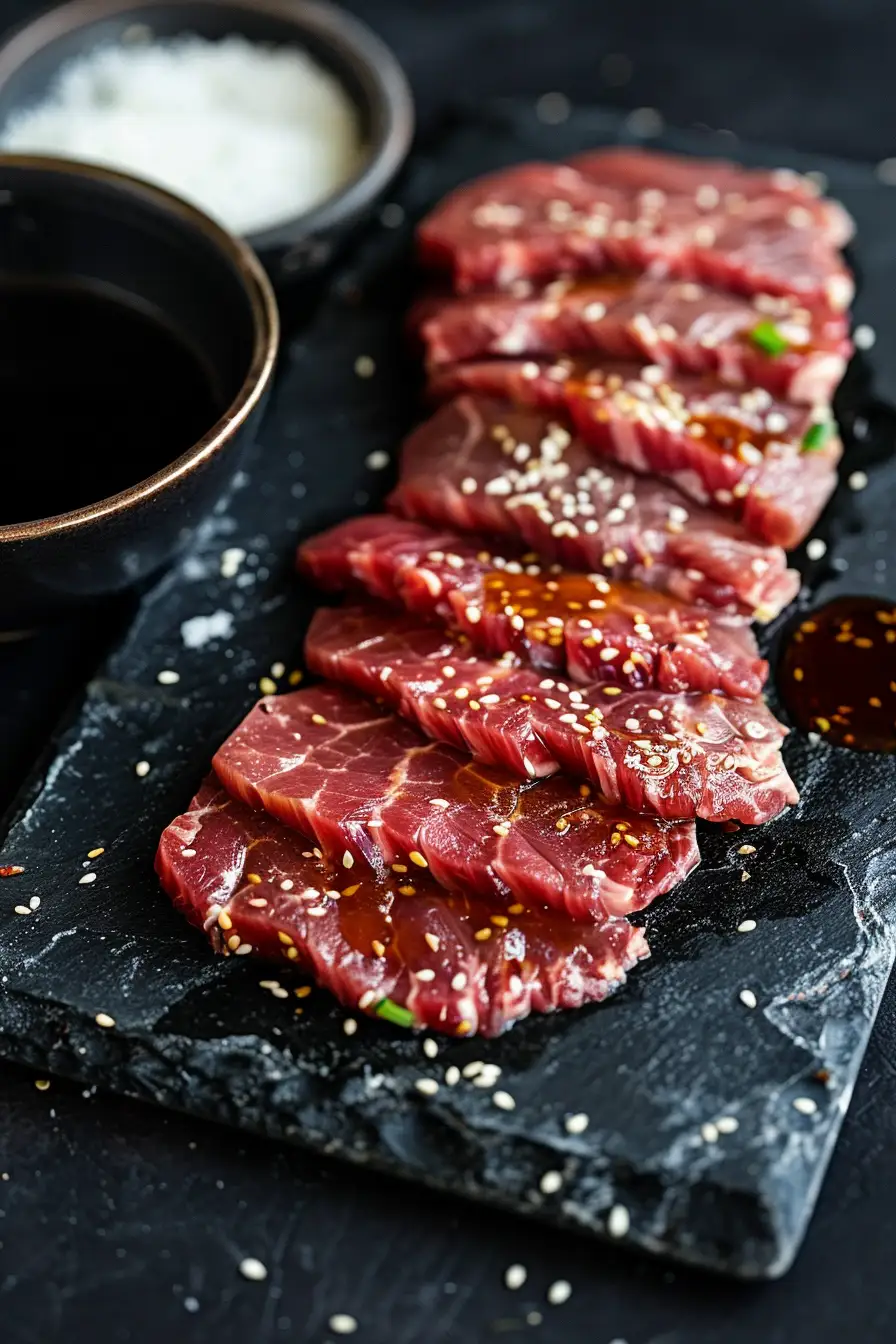 Bœuf sauté au sésame et à la sauce soja