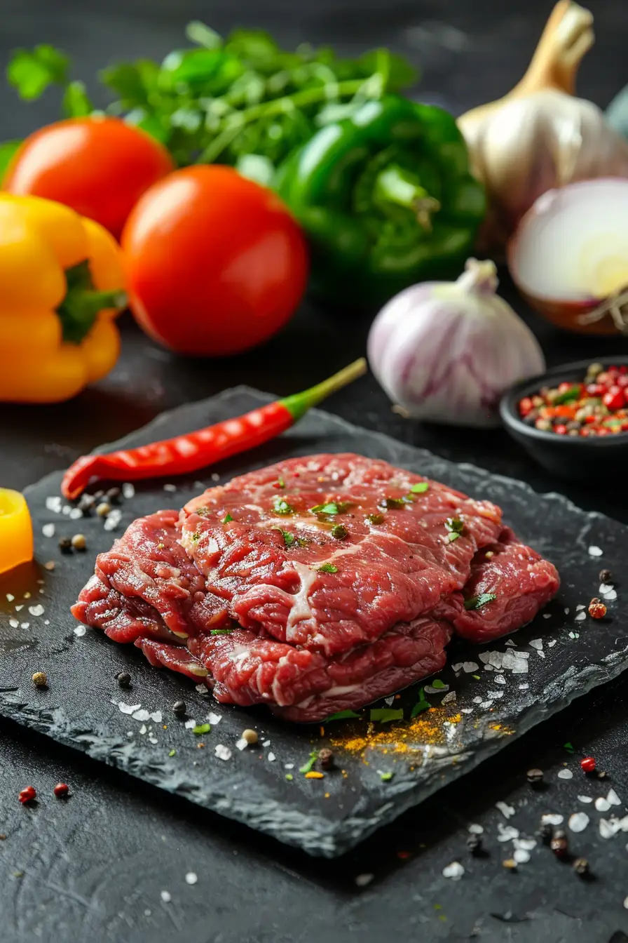 Bœuf haché aux épices braai et légumes colorés