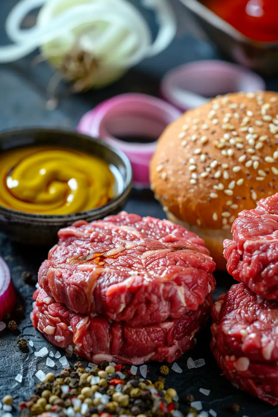 Burgers sucrés-salés au boeuf haché et sirop d'érable