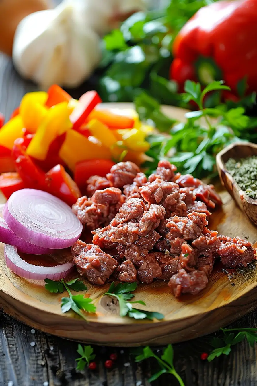 Bœuf haché aux épices jerk et légumes colorés